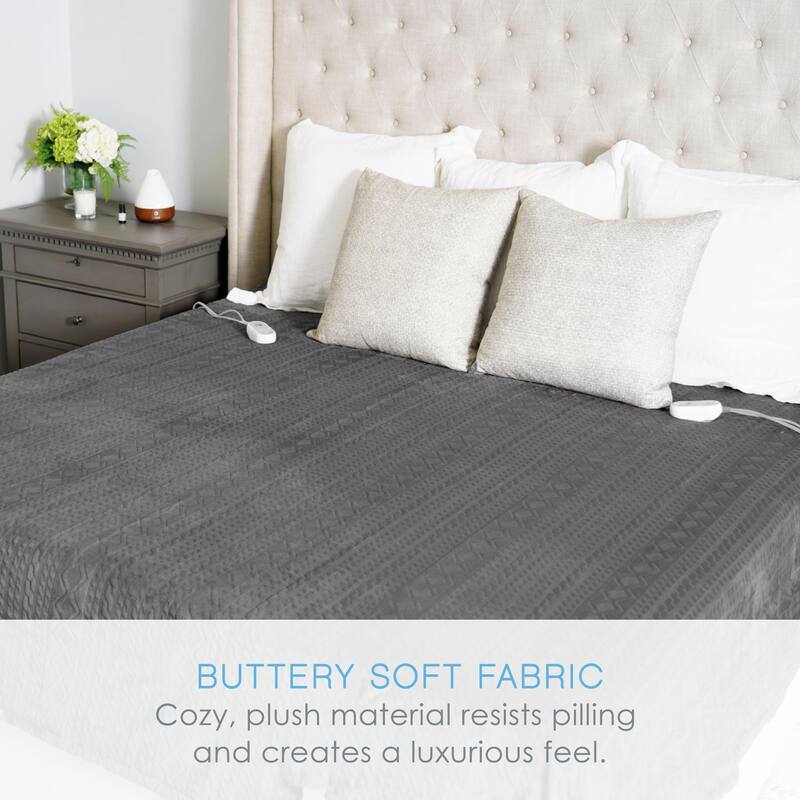 Pure Enrichment® Heated Micromink & Velvet 100" x 90" Deluxe Electric